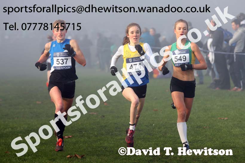 Womens under-17s and Juniors, European Cross Country Trials, Sefton Park, Liverpool. Photo: David T. Hewitson/Sports for All Pics